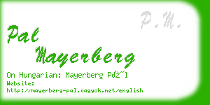 pal mayerberg business card